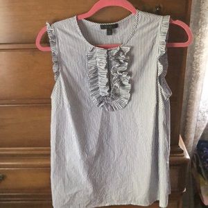 Seersucker Ruffle Tank
